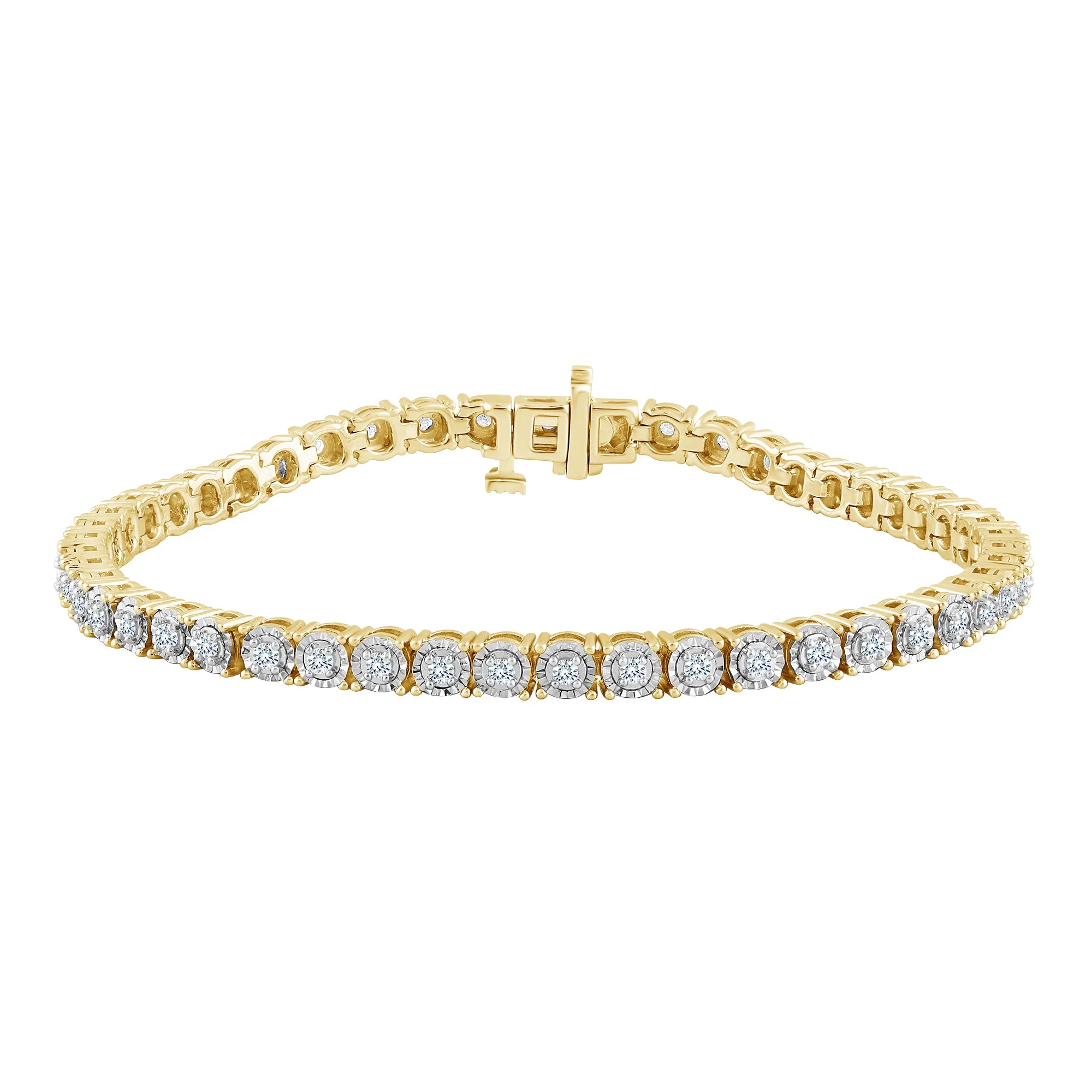 Round Lab Grown Diamond Tennis Bracelet - Image 3