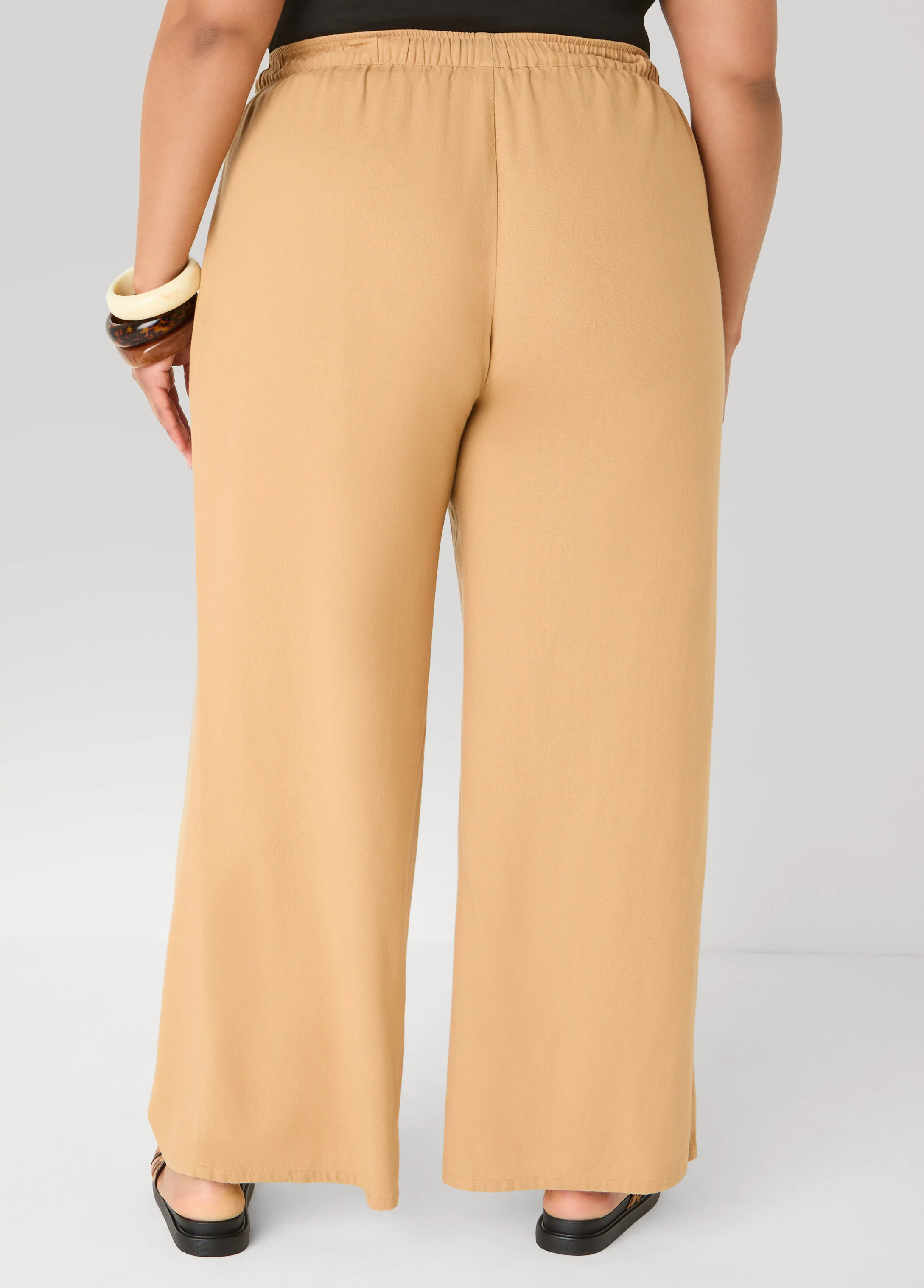 Drawstring Linen Blend Pants - Image 15