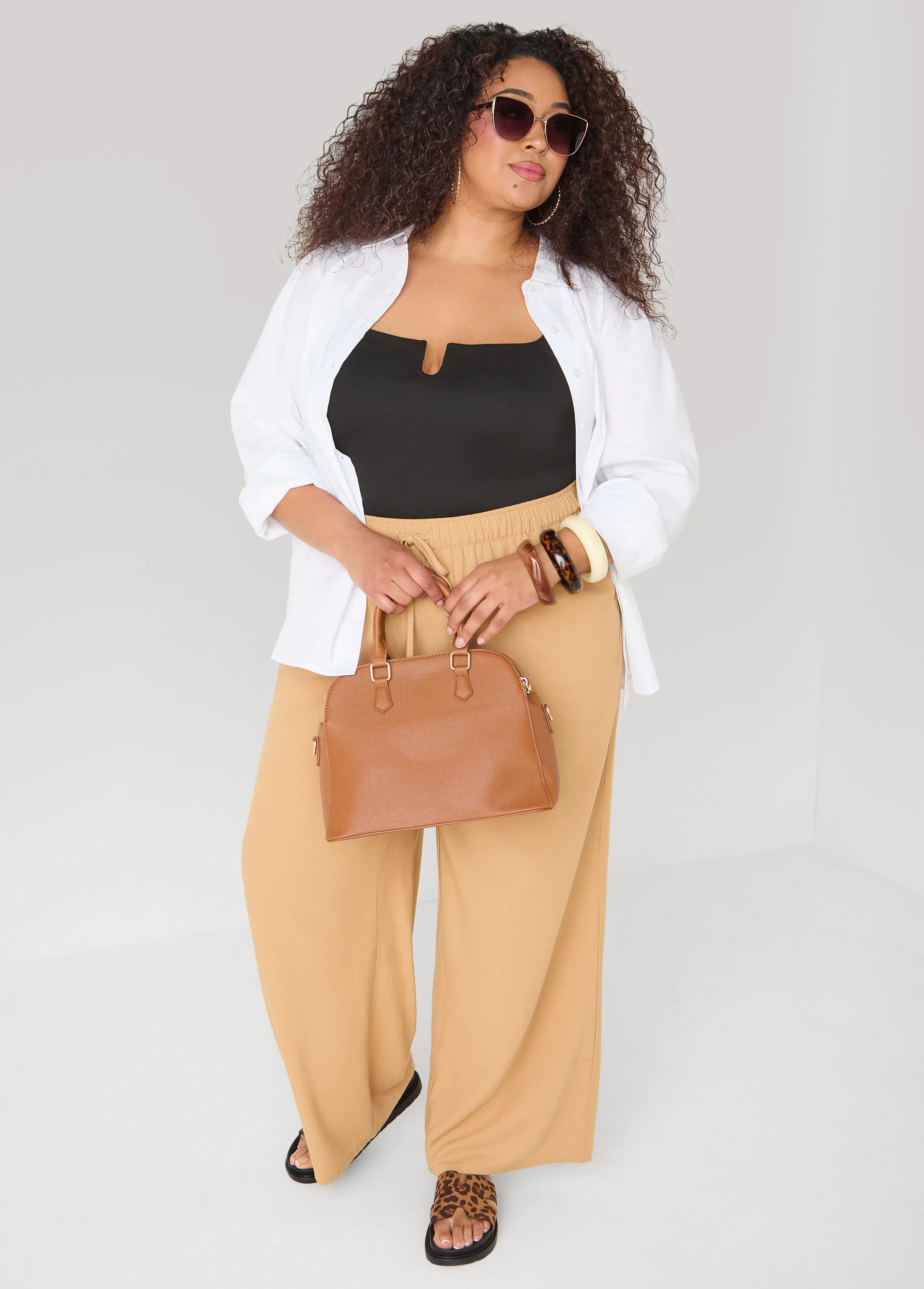 Drawstring Linen Blend Pants - Image 18
