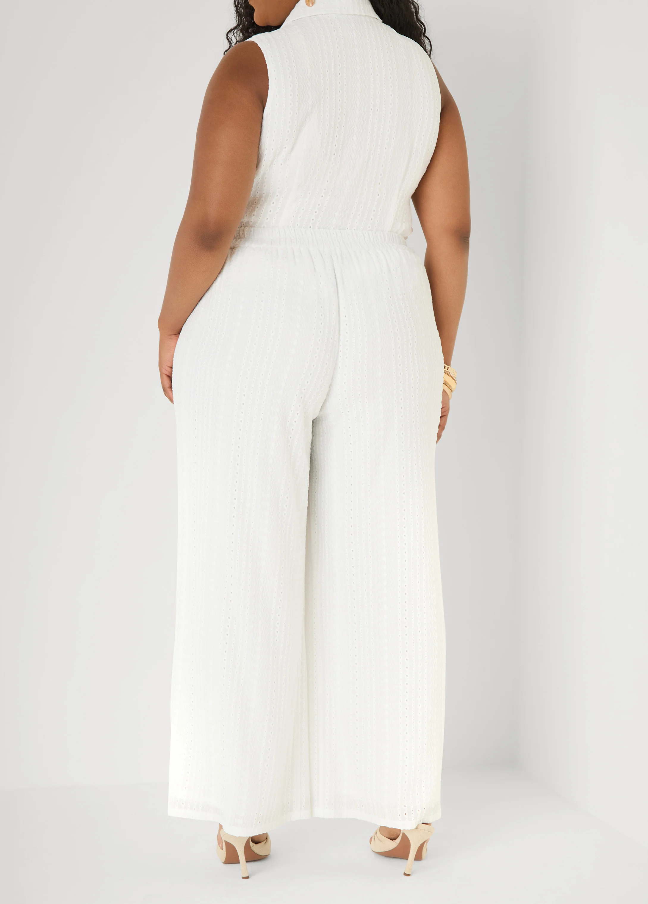 Eyelet Straight Leg Pants - Image 3