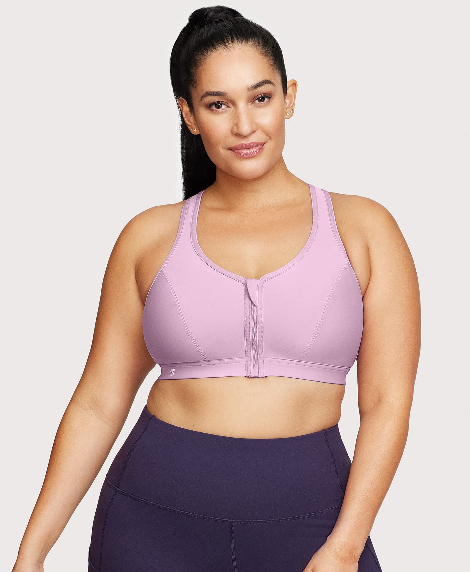 Front-Closure Zip Up Sports Bra - Image 5