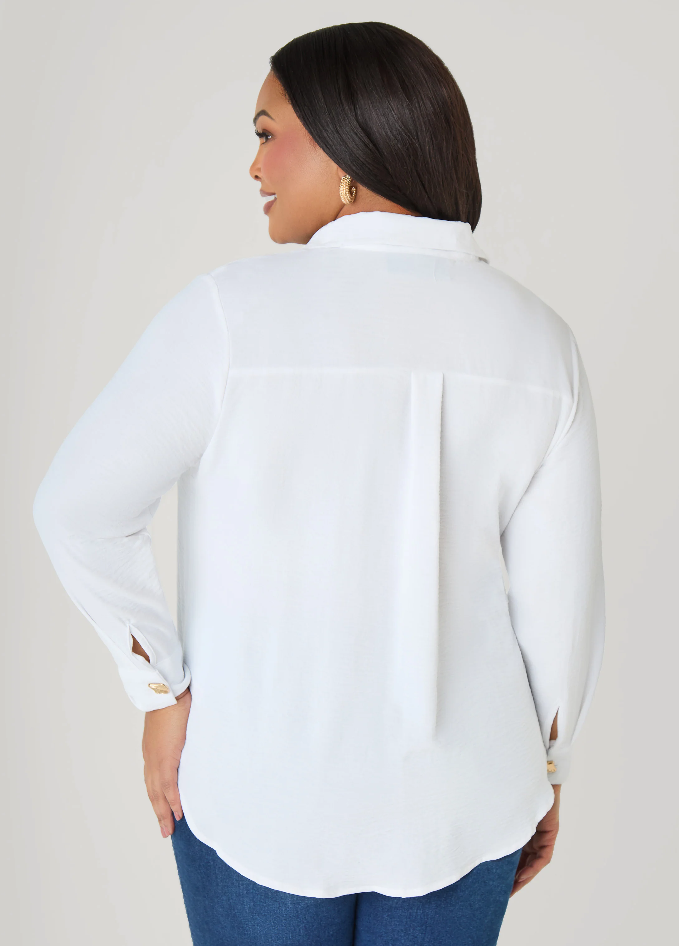 Button Embellished Textured Shirt - Image 6