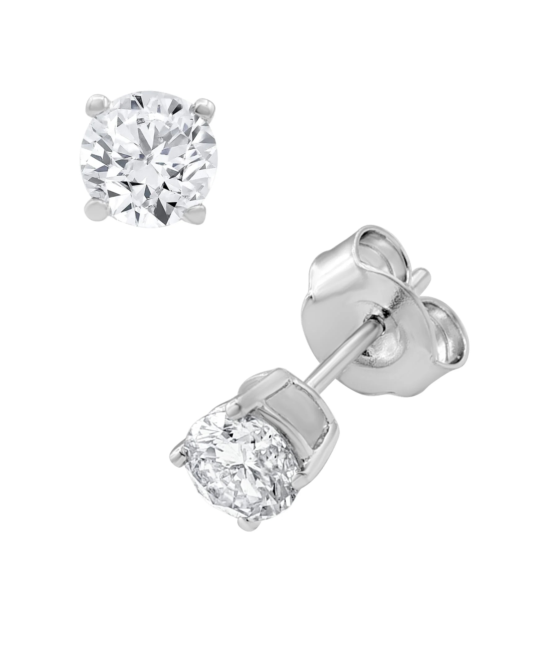 Lab Grown Round Cut Solitaire Diamond Necklace Set - Image 4