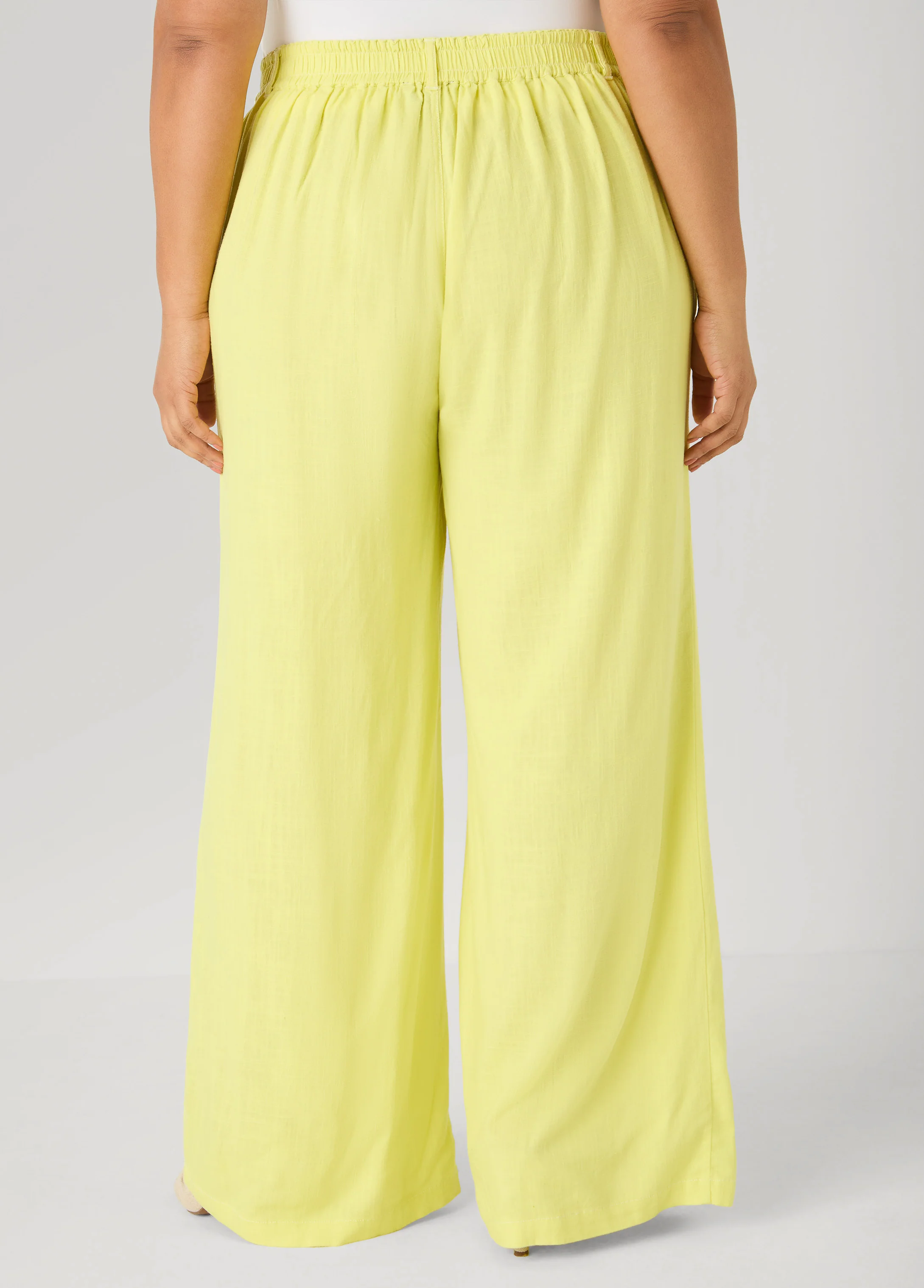 Linen Blend Wide Leg Pants - Image 8