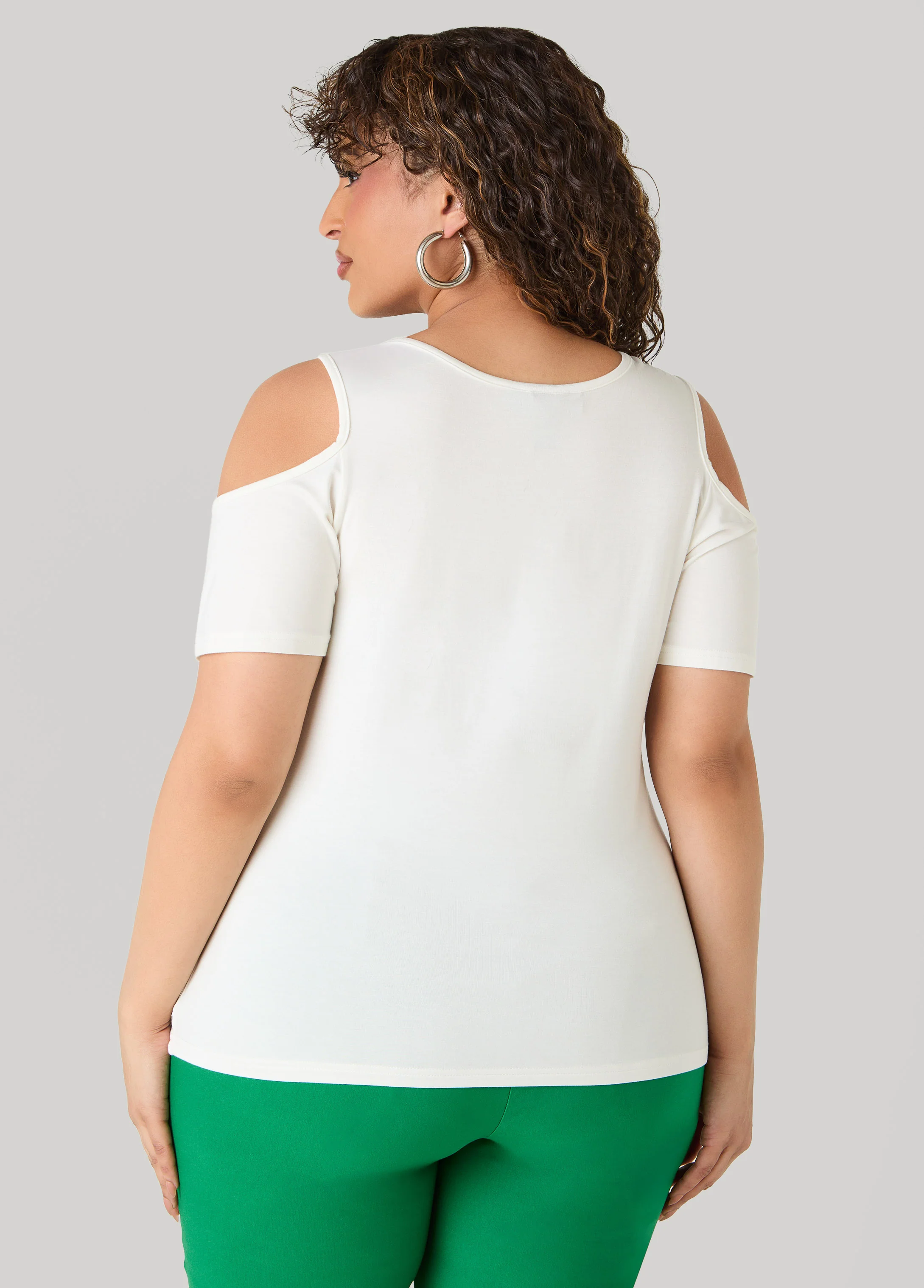 Grommet Cold Shoulder Top - Image 6