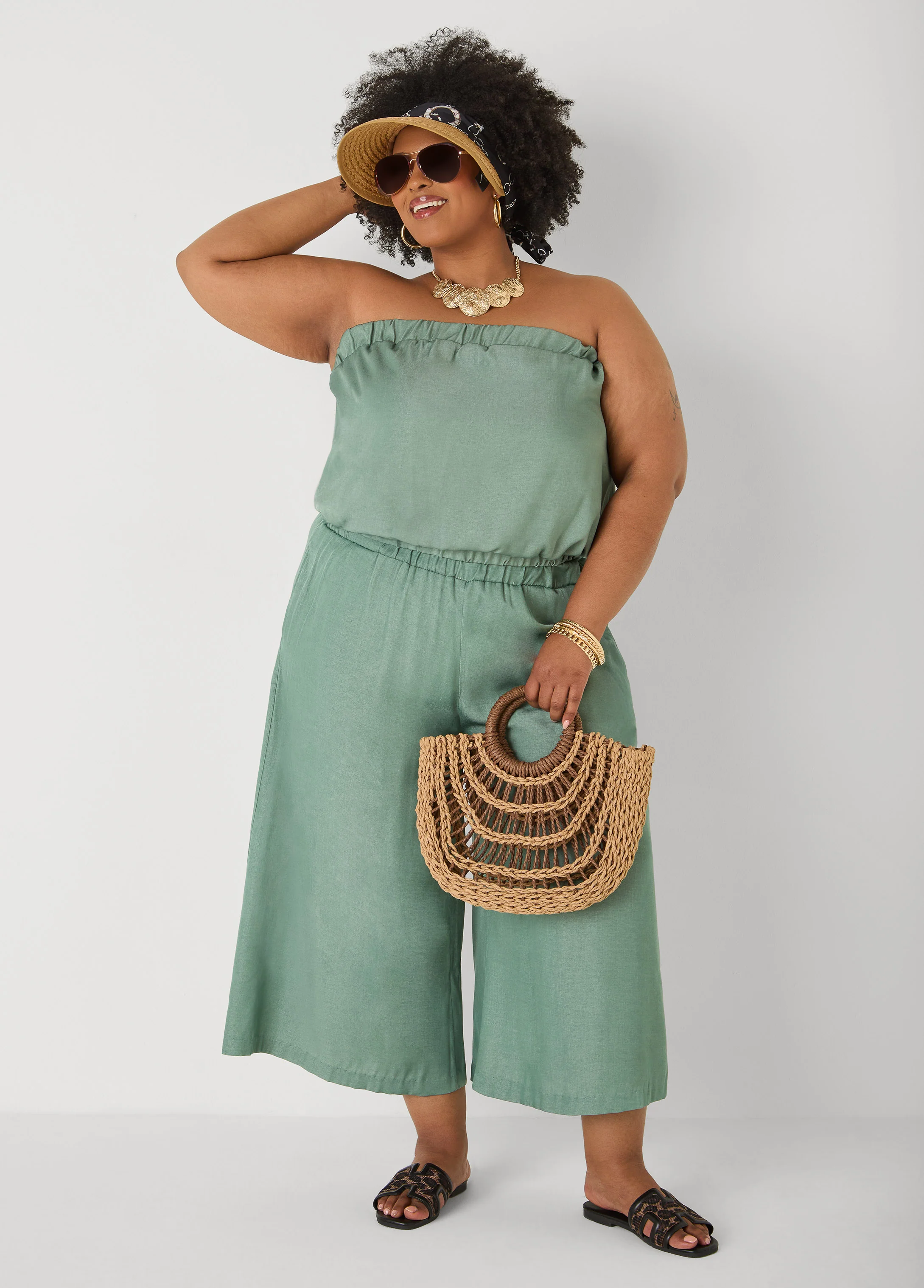 Sage Green Bubble Tube Top - Image 7
