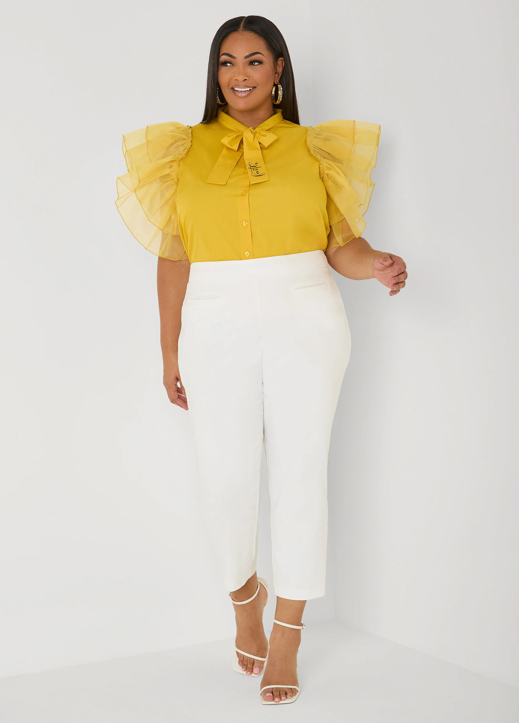 Organza Sleeved Faith Shirt - Image 7
