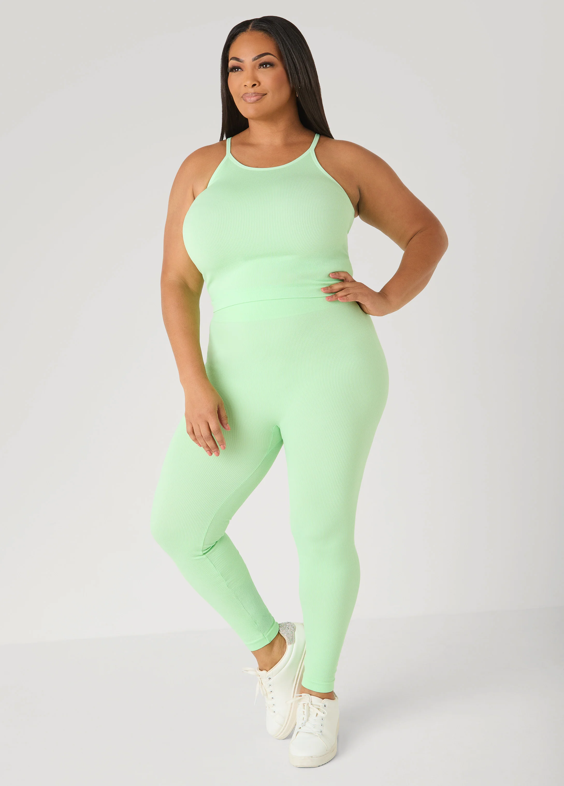 Ribbed Tank And Leggings Set - Image 4