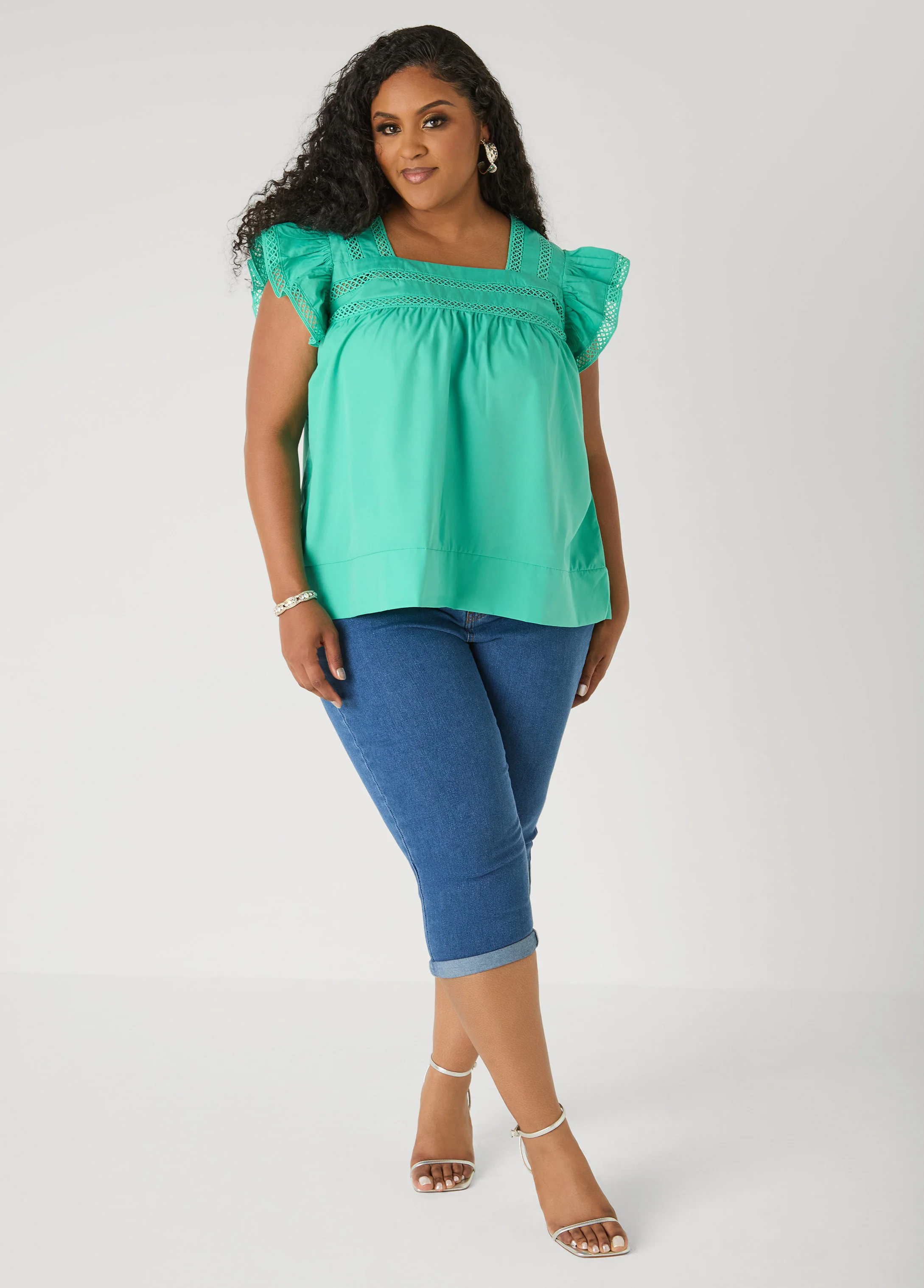 Lattice Trimmed Poplin Shirt - Image 13