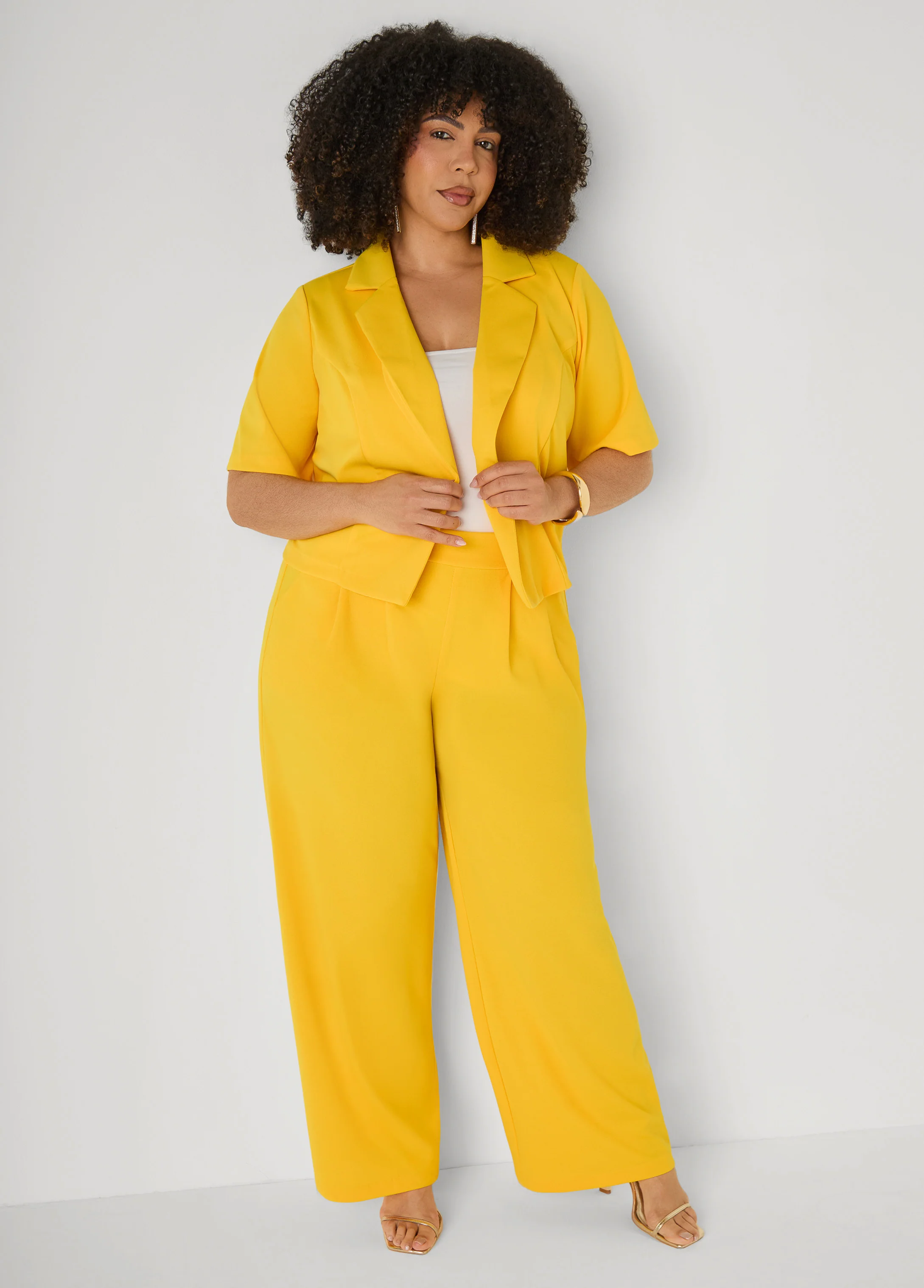 Pleated Wide Leg Pants - Image 7
