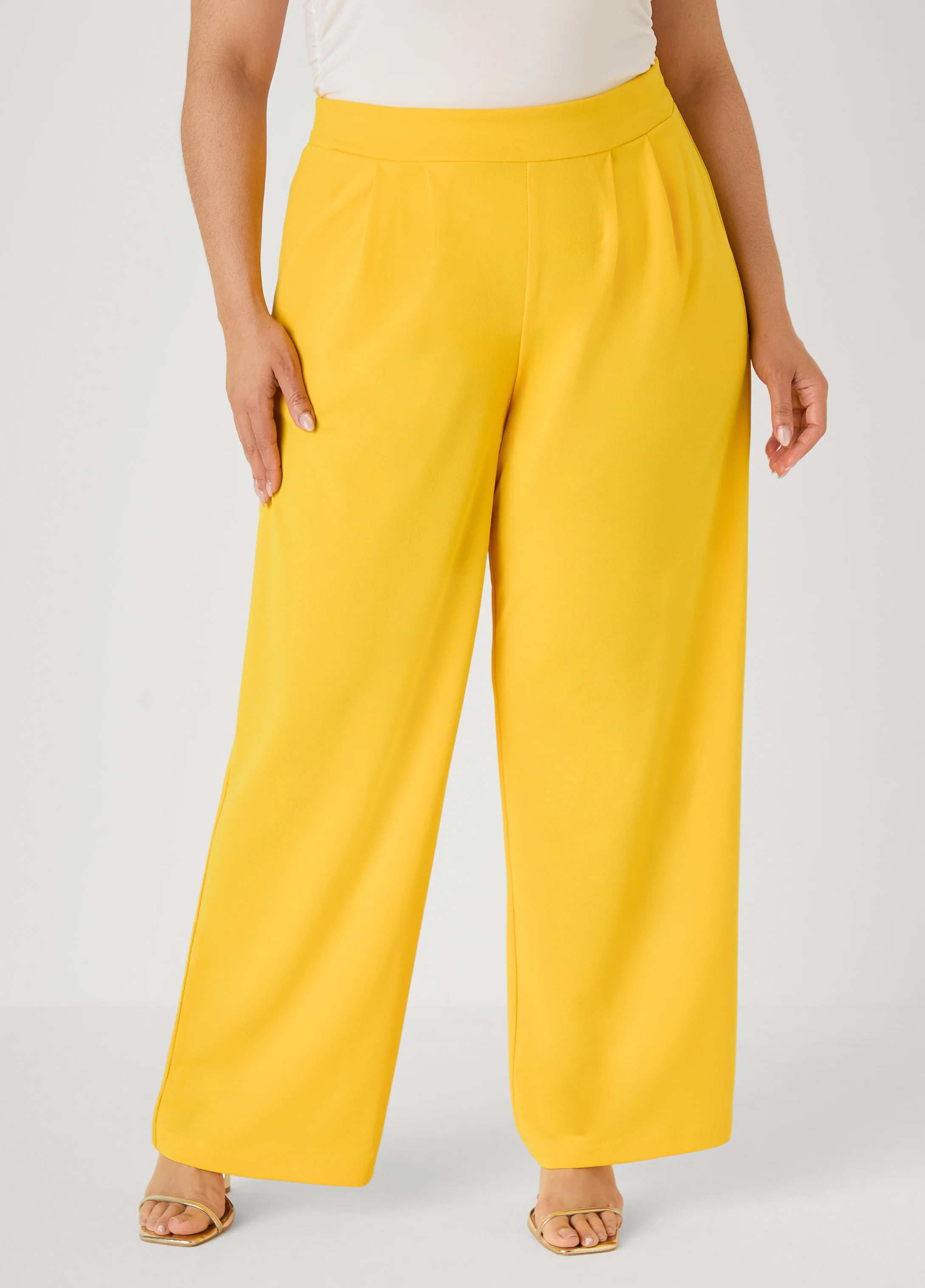 Pleated Wide Leg Pants - Image 9
