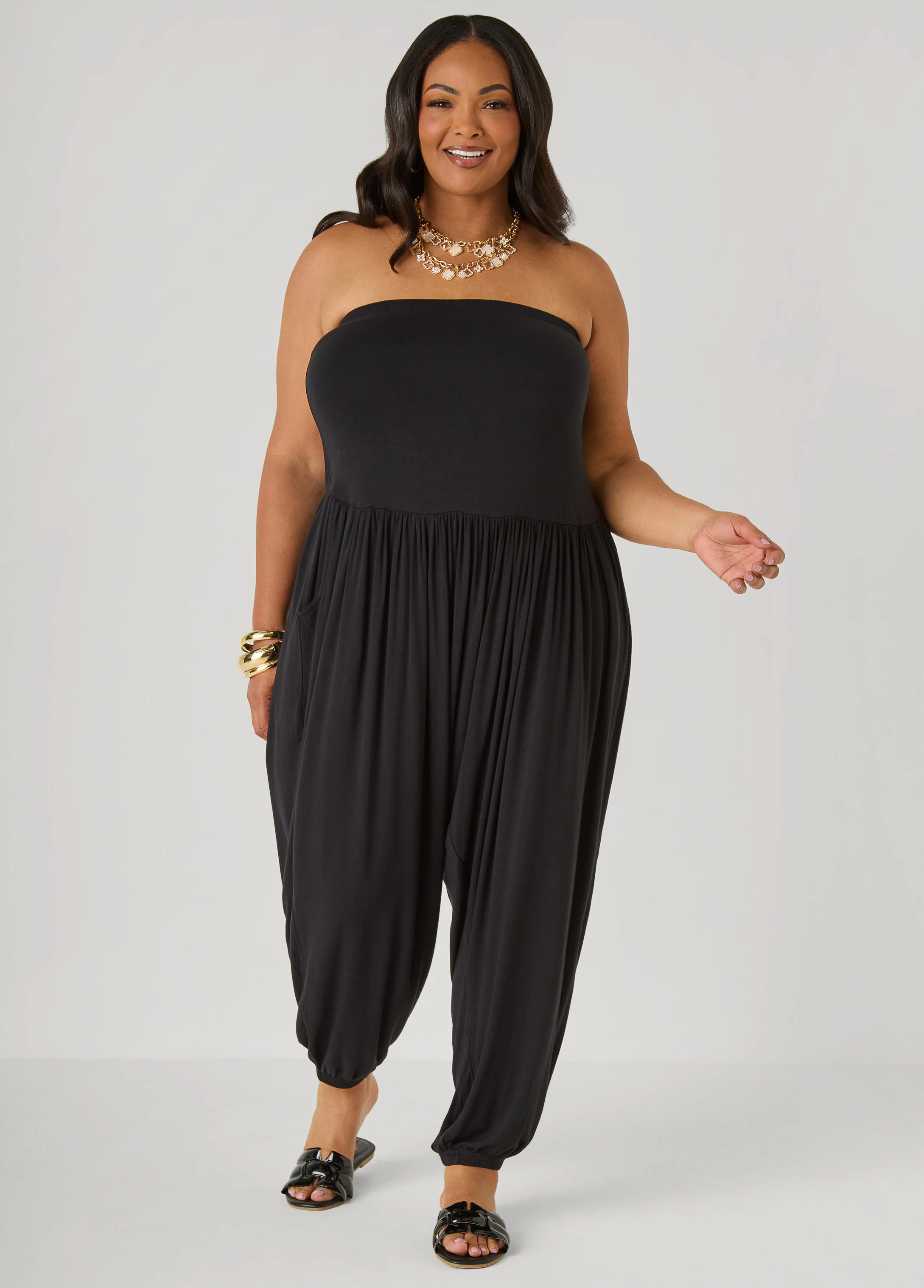 Strapless Harem Leg Jumpsuit - Image 8