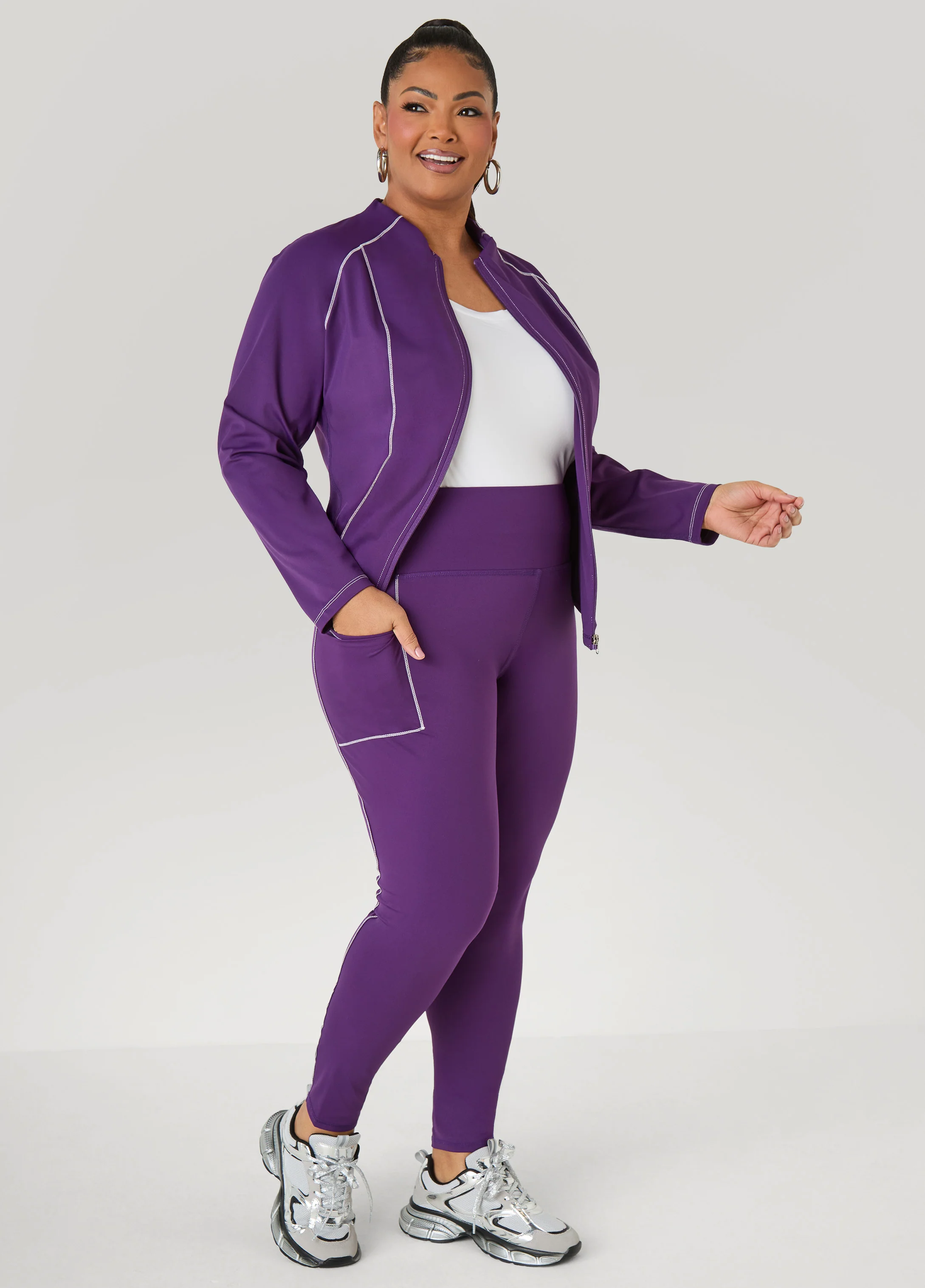 Piped High Waist Leggings - Image 5