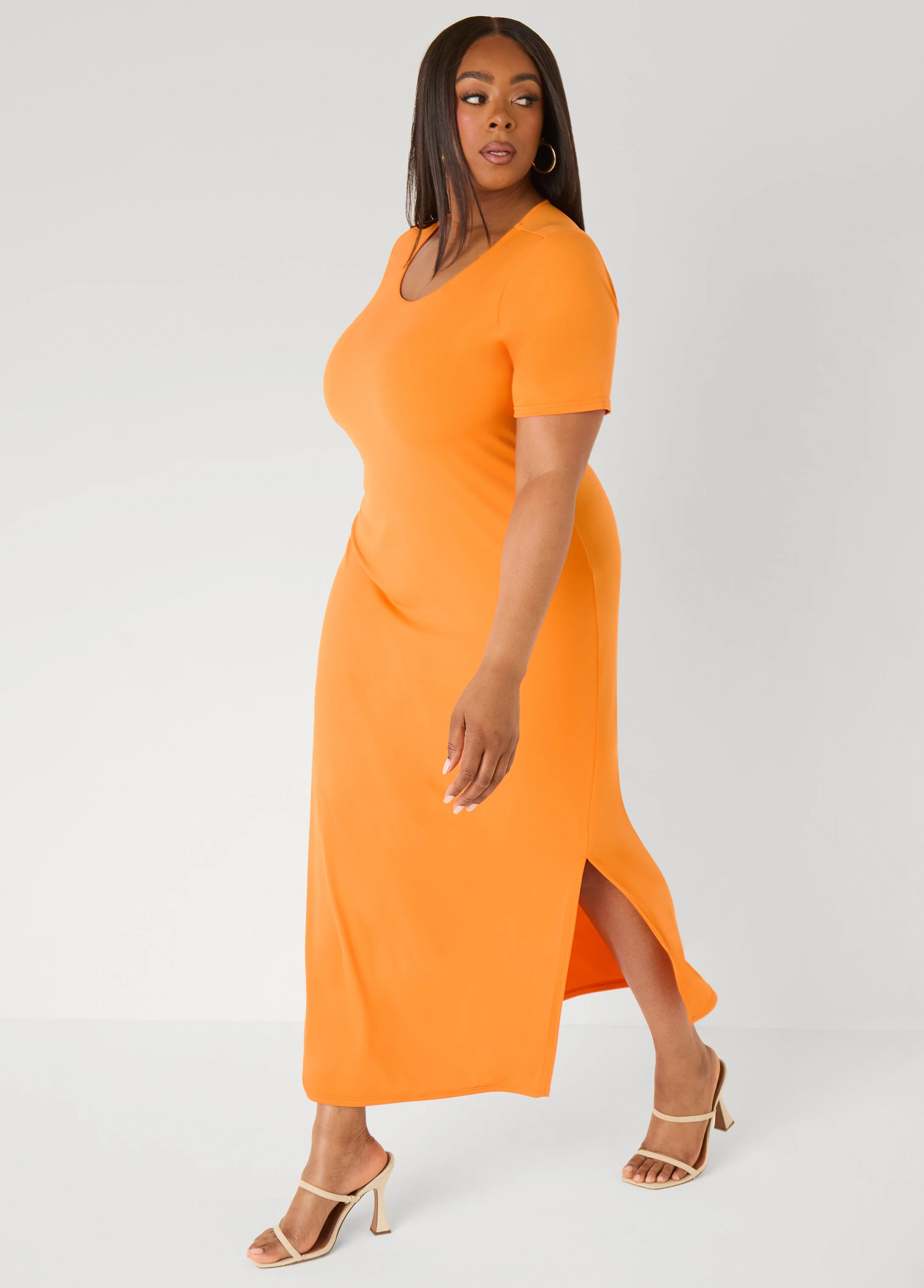 Stretch Knit Maxi T Shirt Dress - Image 8