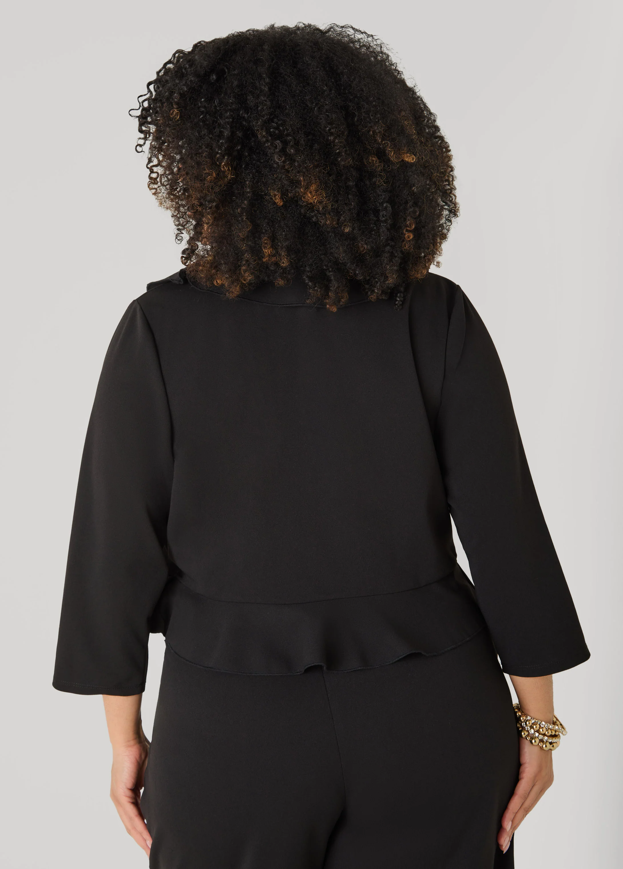 Ruffled Open Front Jacket - Image 6