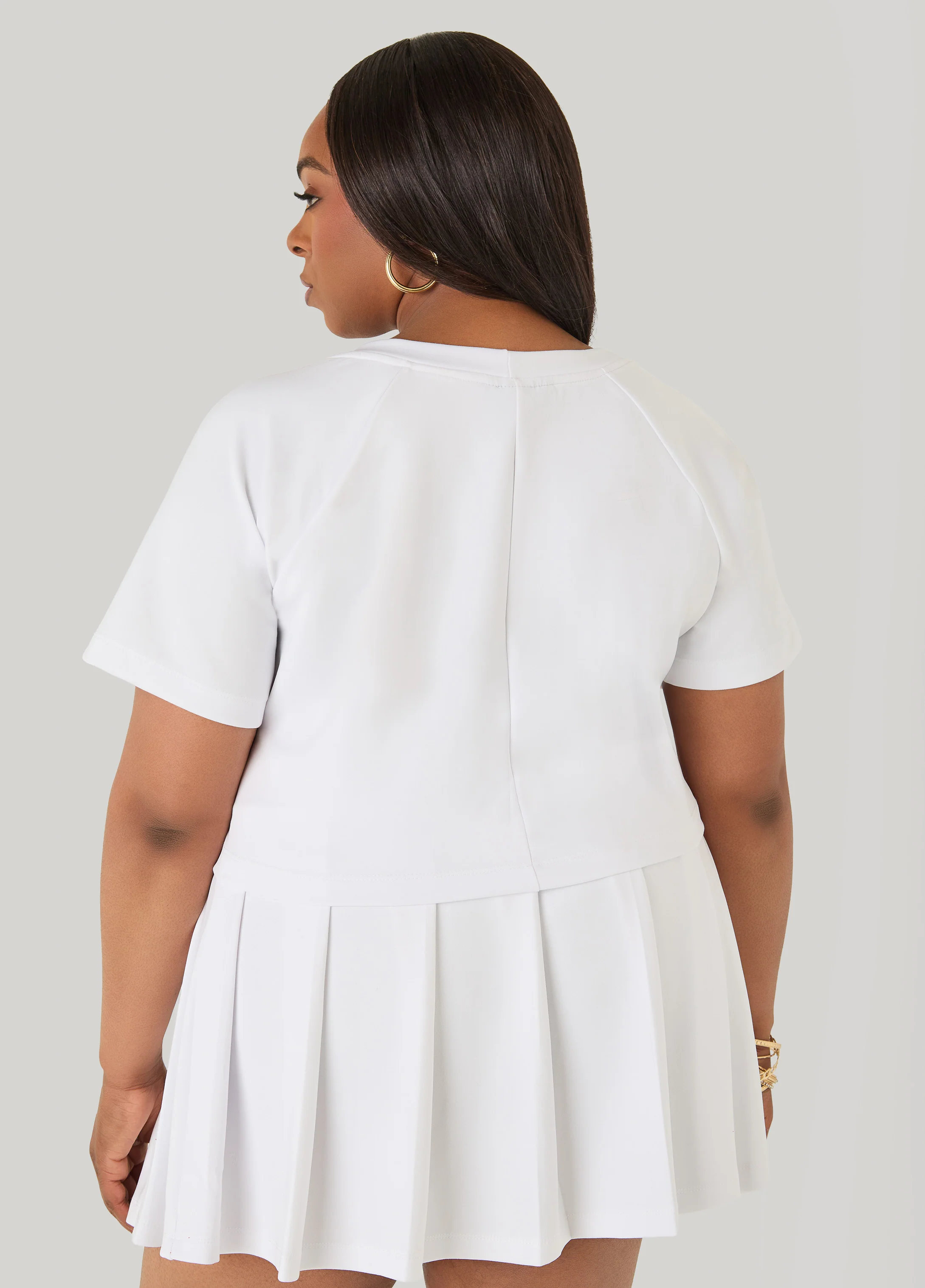 Cropped Athletic Knit Tee - Image 6