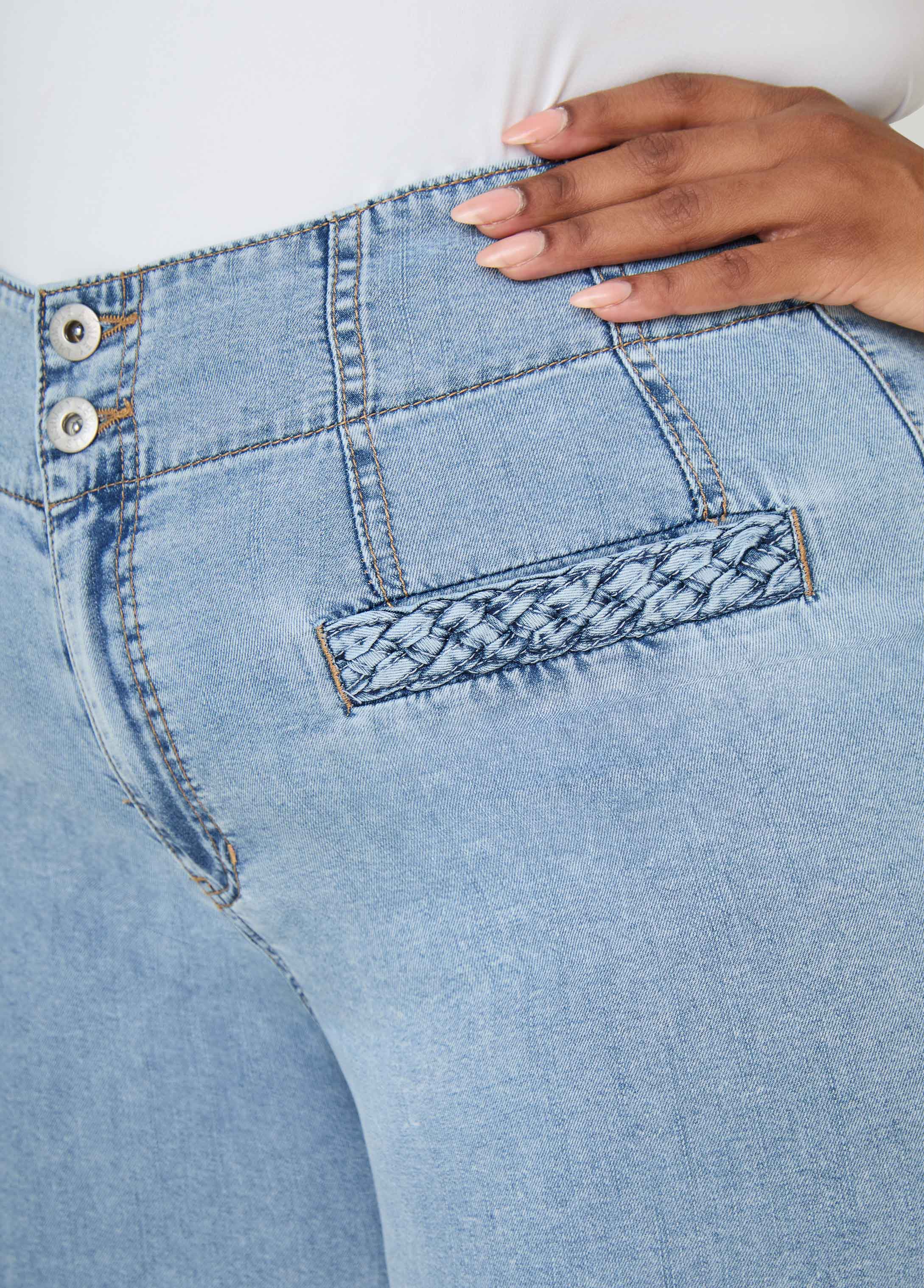 Braided Chambray Capris - Image 5