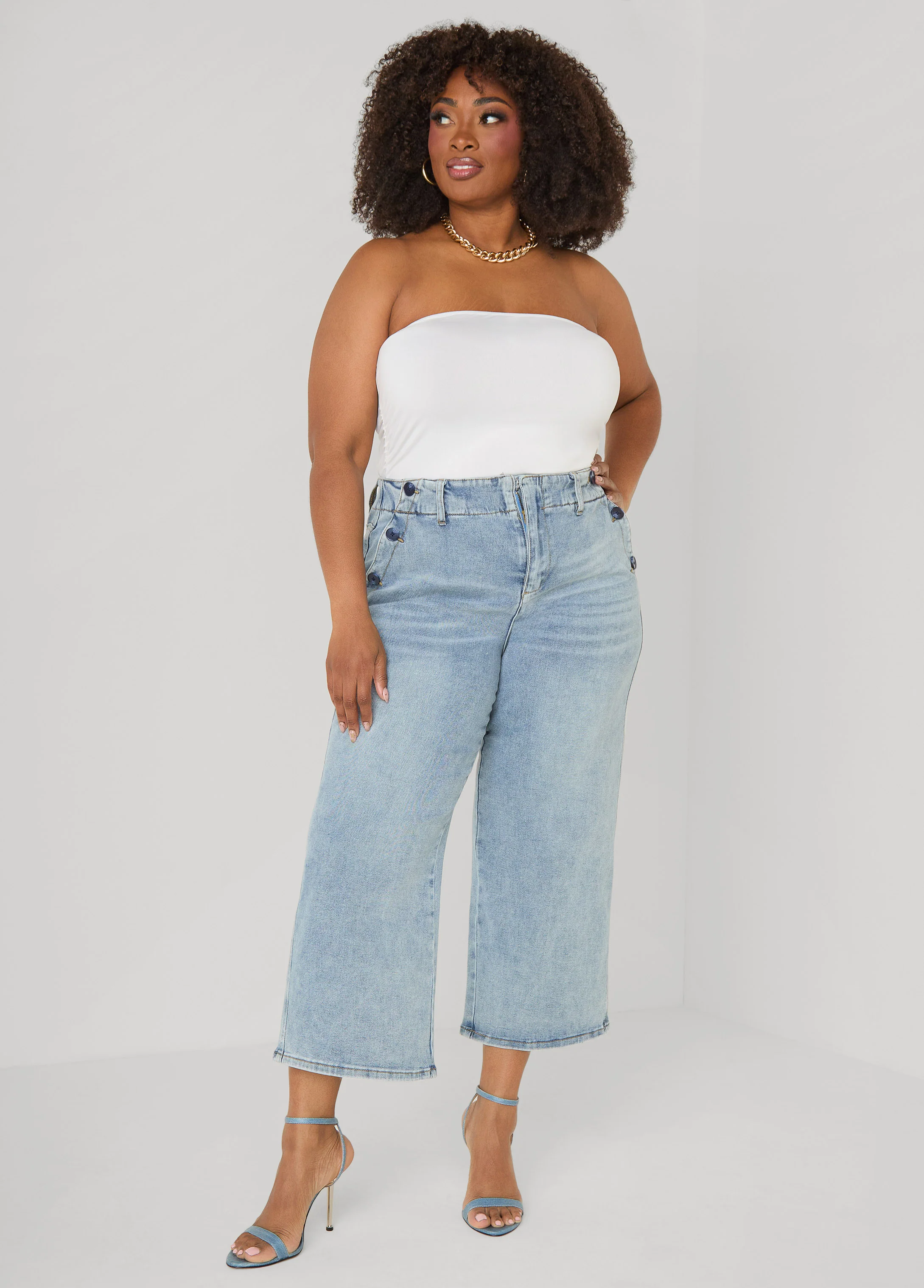 Denim Sailor Capris - Image 7