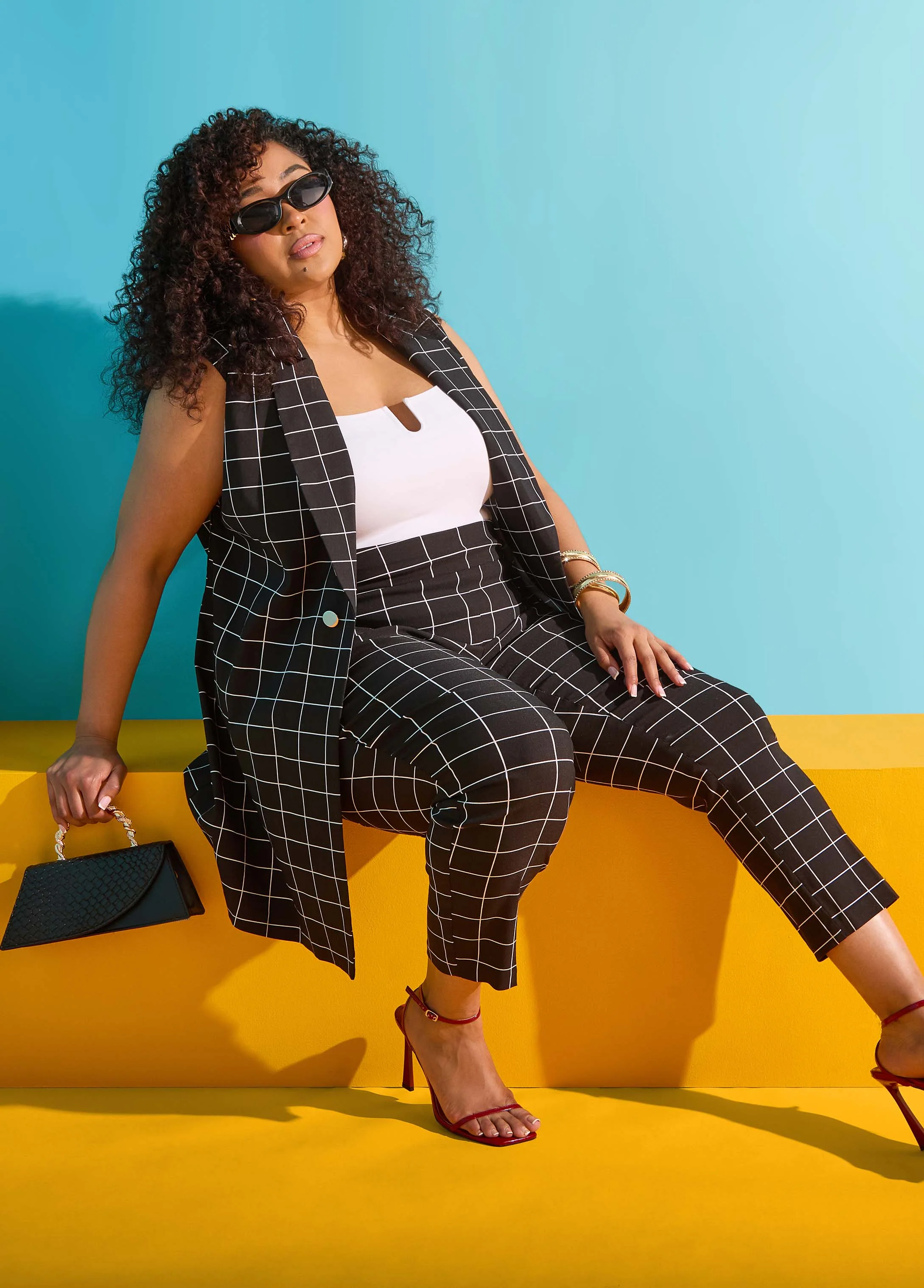 Millennium Checked Ankle Pants - Image 5